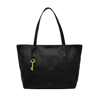 fossil black handbag