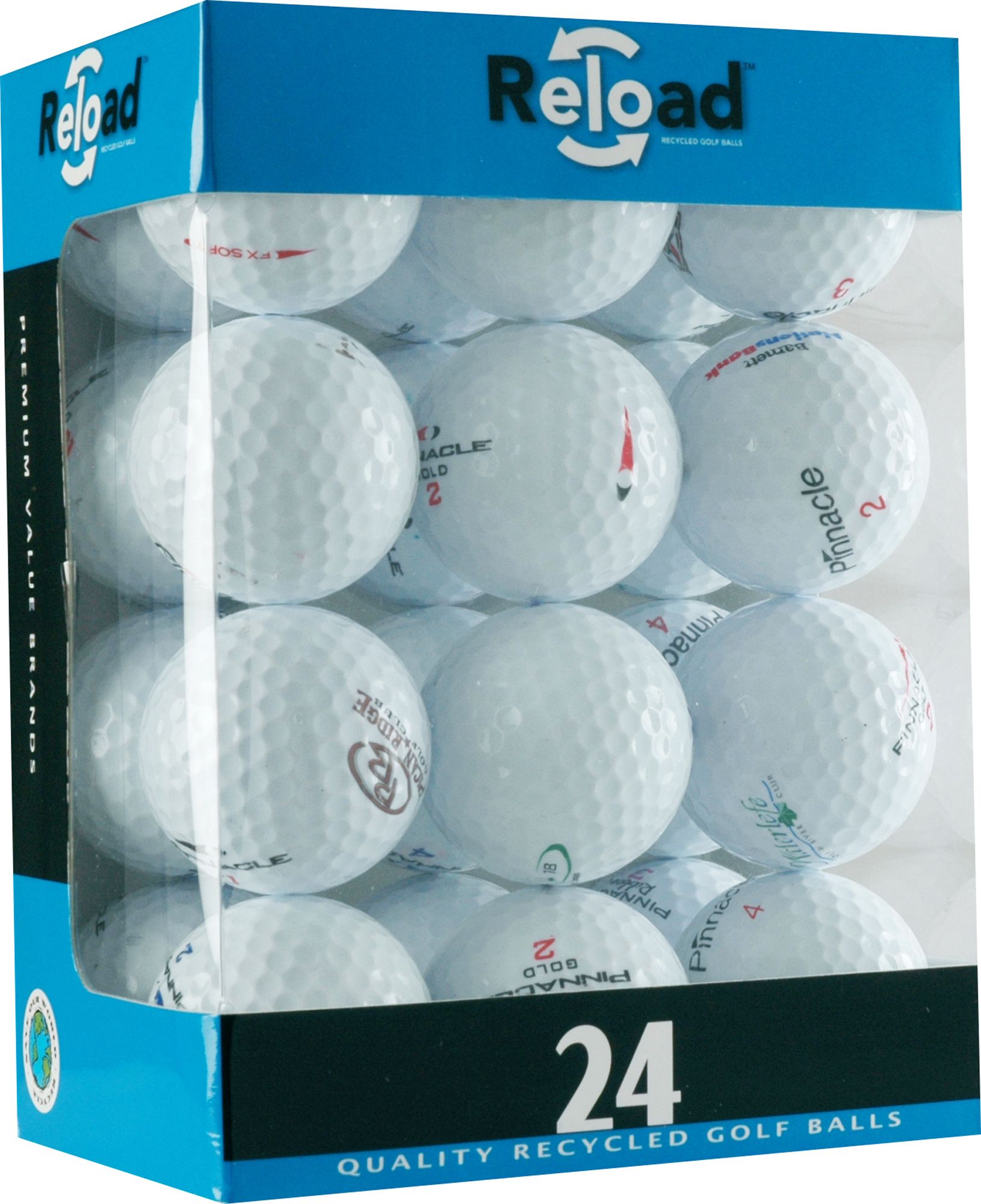 Professional Golf Ball Service Recycled Pinnacle Golf Balls - 24 Pack