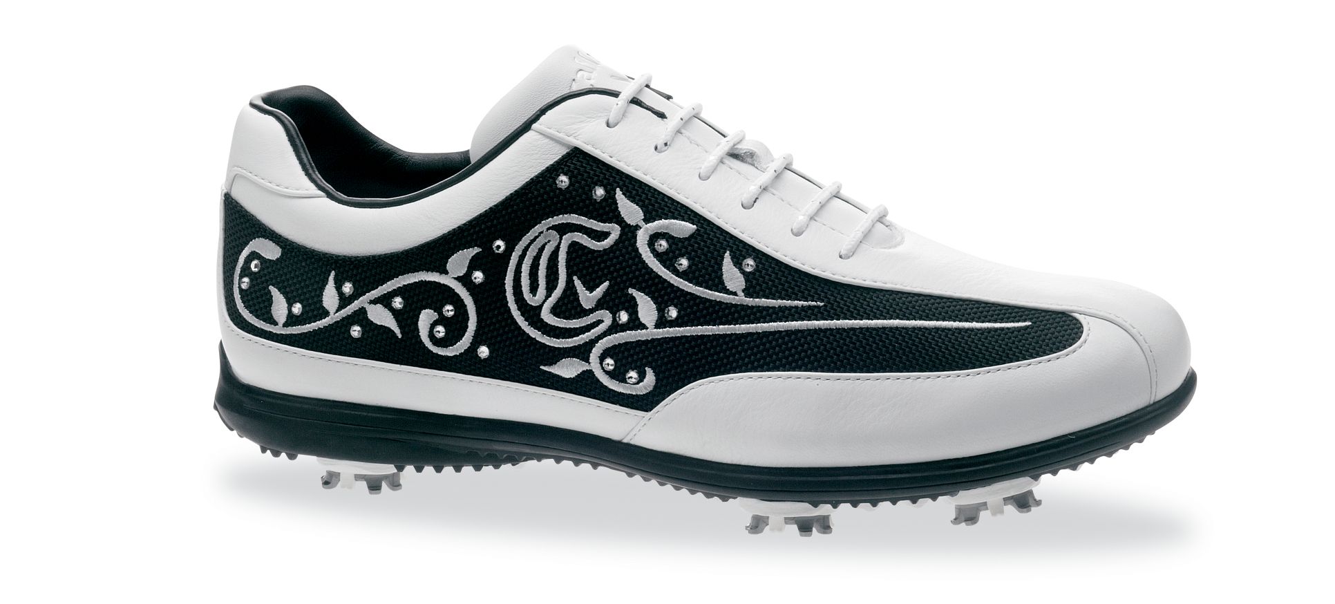 Water Proof Shoes on Callaway Golf Women S White Black Brocade Shoe Soft Waterproof Leather