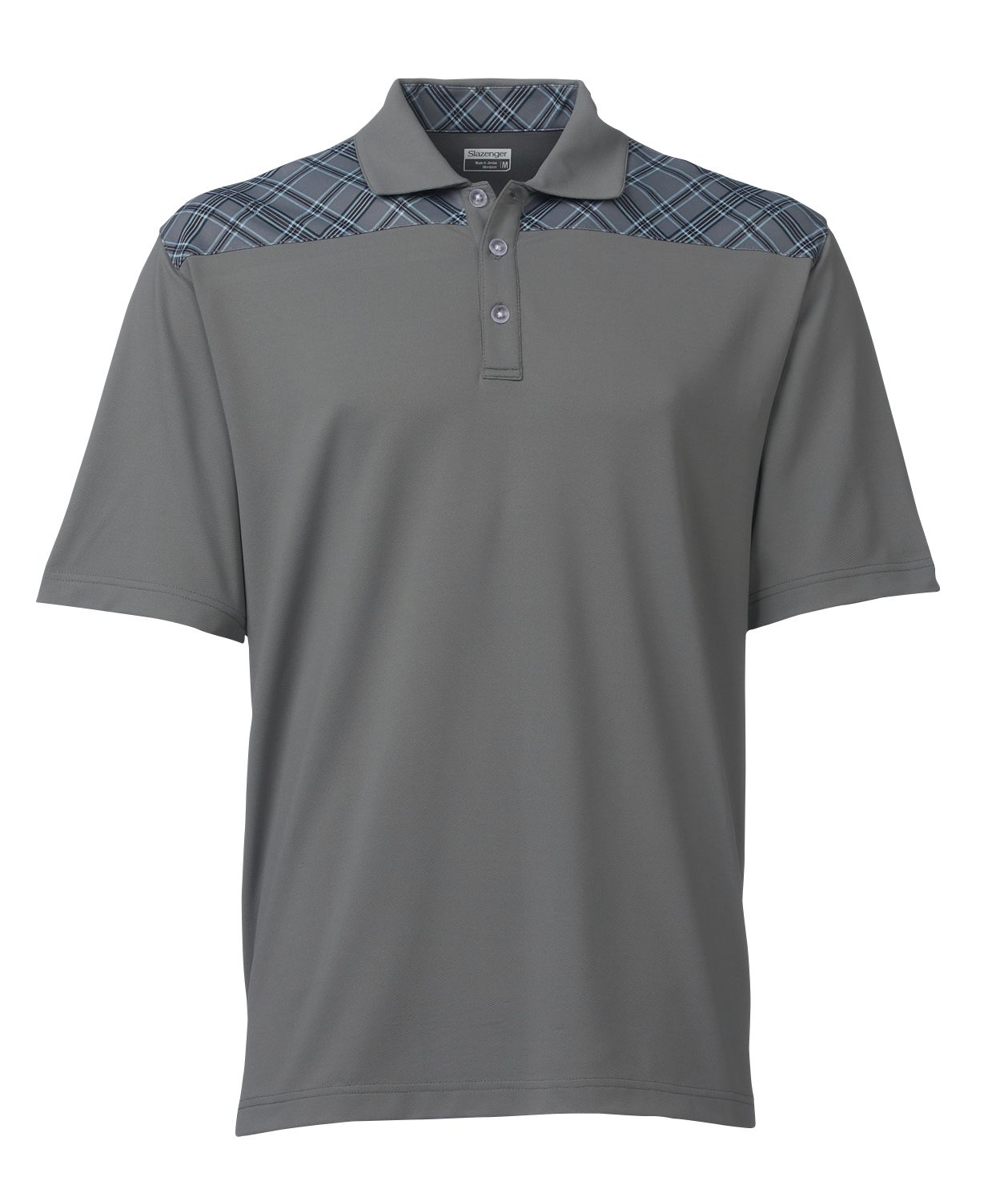Slazenger Men's Plaid Colorblock Polo