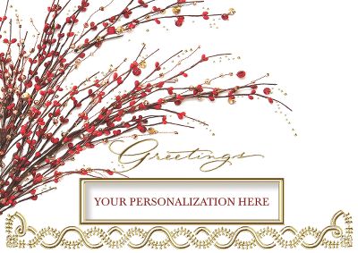 Holly Branch with Die Cut