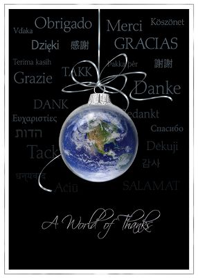 Globe Ornament with Languages