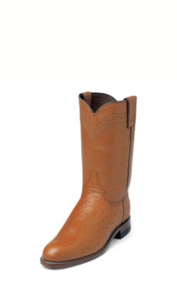 Justin Cognac Smooth Ostrich
