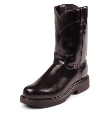 high gloss police boots