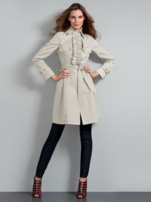 Belted Ruffle Trench