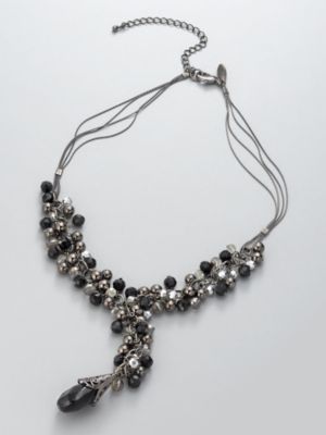 Cluster Bead Y Necklace