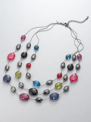 Multi-Color Bubble Bead Necklace