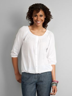 City Style Bloused Peasant Top
