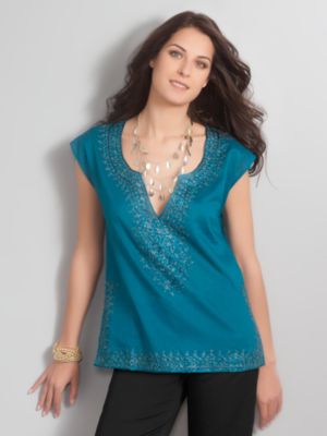 Women's Green The Thompson Street Caftan Solid Size Extra Small