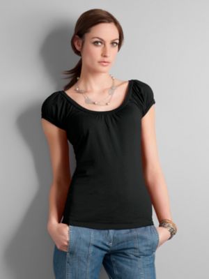 City Style Gathered Scoop Tee