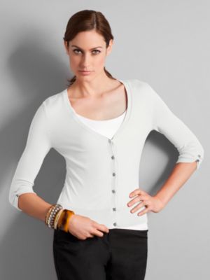 City Style Crystal Button Cardigan