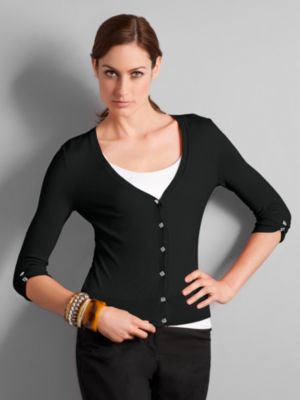 City Style Crystal Button Cardigan