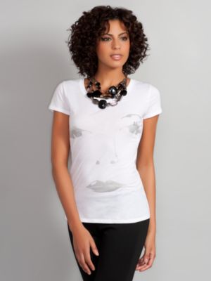 City Style Metallic Face Graphic Tee