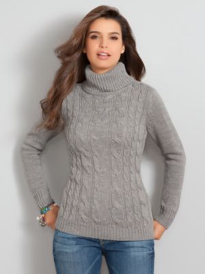 Cable Knit Turtleneck Sweater