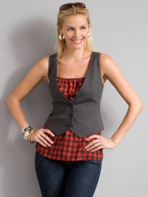 City Style Glenn Plaid Vest