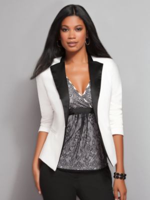 Women's City Double Stretch Tuxedo Jacket by New York & Company