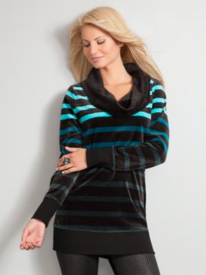 ComfortZone Stripe Velour Tunic