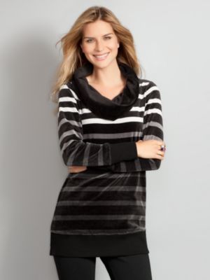 ComfortZone Stripe Velour Tunic