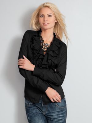 Beaded Ruffle Shirt