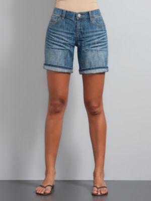 Straight Leg Denim Shorts