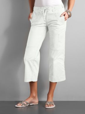 City Style Lightweight Cotton Crop Pants