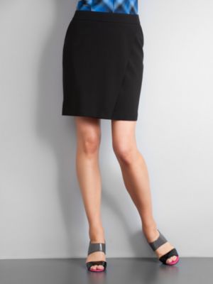 City Stretch Wrap Skirt