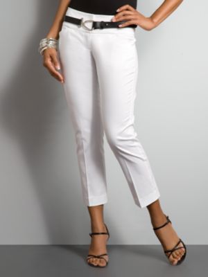 City Stretch Ankle Pant - White