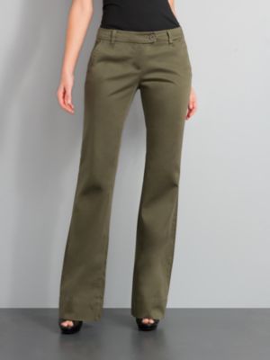 Sateen Flare Leg Pants - Extended Tab Tall