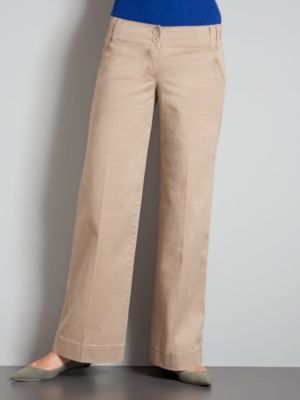 City Style Grosgrain Ribbon Trim Pants - Average