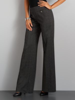 York Avenue Plaid Pull-On Pants - Average
