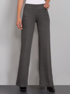 York Avenue Pull-On Herringbone Pants - Average
