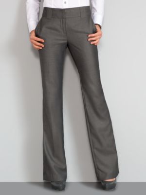 New York & Company Women's 7th Avenue Sharkskin Straight Leg Pants - Petite - Black