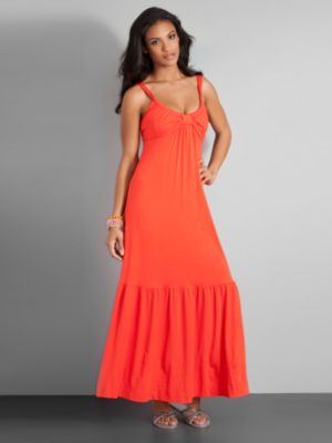 City Style Sleeveless Knit Maxi Dress