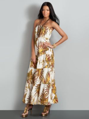 New York  & Company - Dresses - The City Strapless Maxi Dress - Palm Print :  the city strapless maxi dress palm print