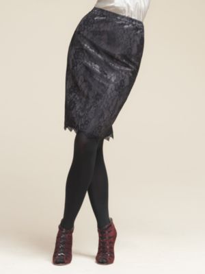 NY&amp;C Red Label Lace Pencil Skirt