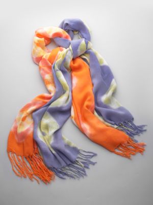 City Style Washed Tie-Dye Scarf