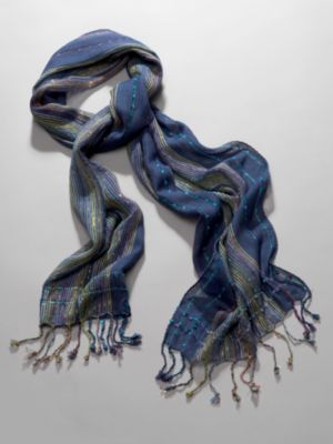 City Style Navy Sparkle Scarf