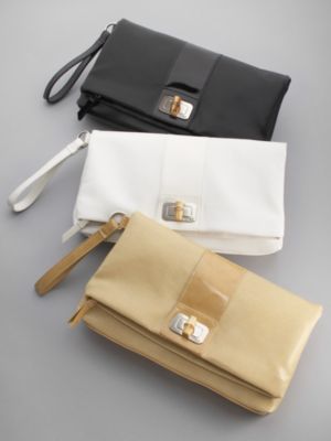 City Style Bamboo Accent Clutch