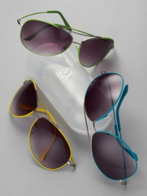 City Style Aviator Color Frame Sunglasses