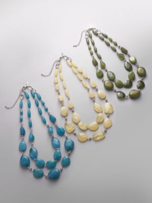 City Style Double Strand Bead Necklace