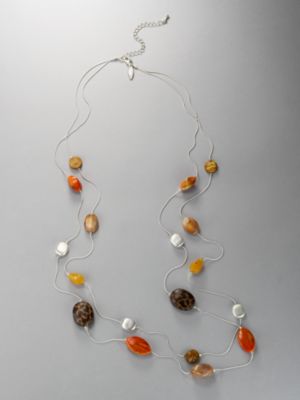 City Style Double Strand Bead Necklace