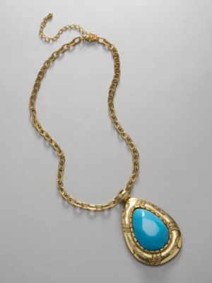 City Style Turquoise Pendant Necklace