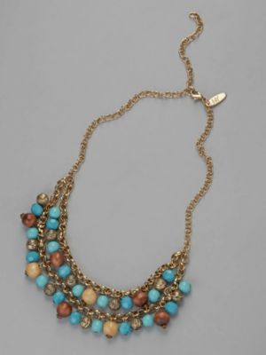 City Style Double Strand Bead Necklace