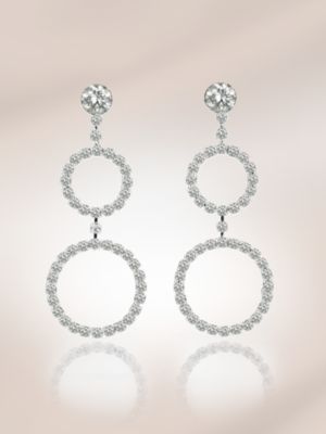 City Bright Collection -Pave Circle Earrings