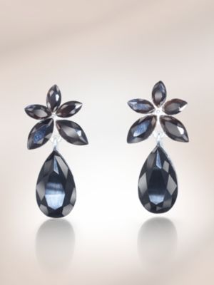 City Bright Collection - Black Teardrop Earrings
