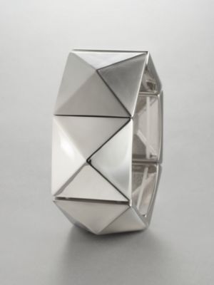 City Style Metal Pyramid Stretch Bracelet