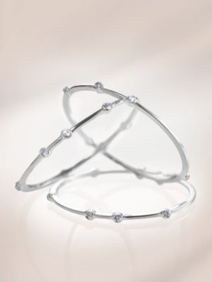 City Bright Collection - Set of 3 Bamboo CZ Bangles