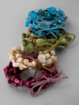 Shell Chic Triple Strand Bracelet