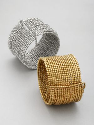 City Style Metal Bead Cuff Bracelet
