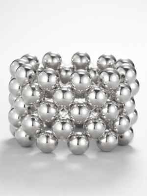 Silver Ball Stretch Bracelet